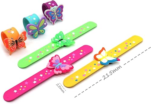 Miniatura 2 de Pulseras de silicona con temática de mariposa (paquete de 6) para adultos