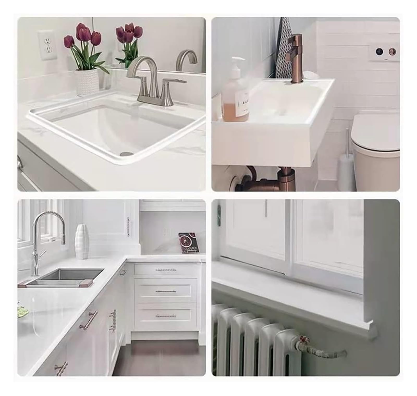 Piezas de Ducha Tira impermeabilizante, Tira de retención Plegable for baño, Tira de Sellado de Ducha autoadhesiva Impermeable, de retención de Presa de Agua de umbral, Agua de baño