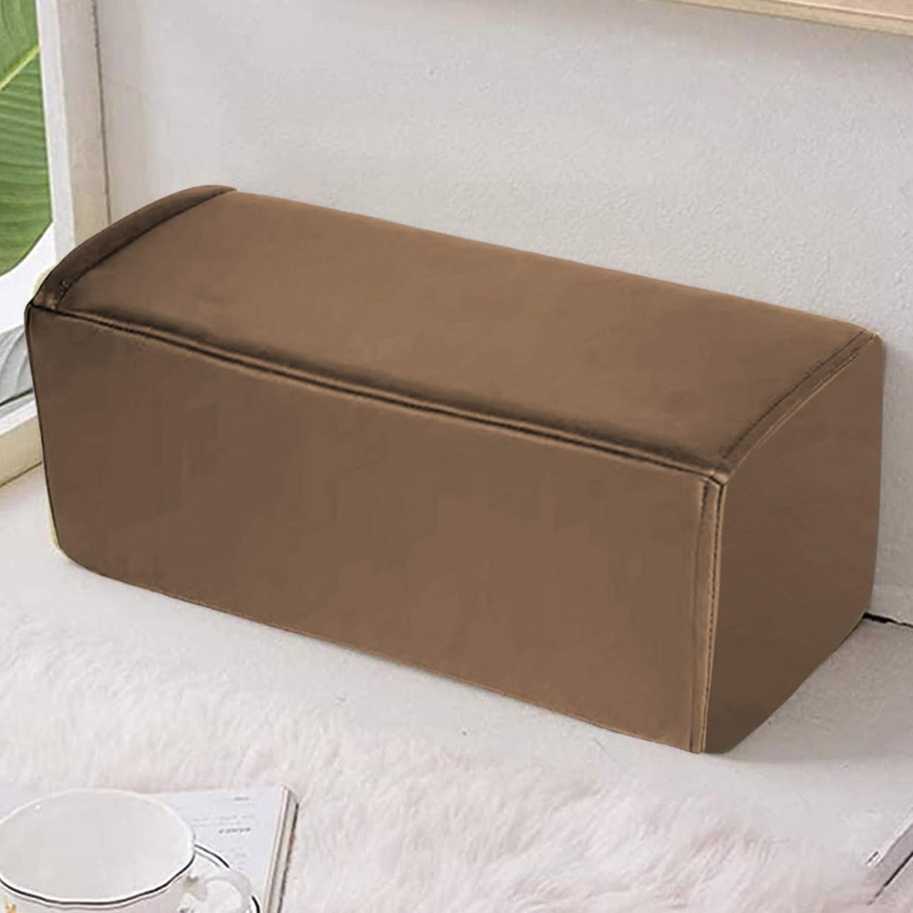 Sofa-Armlehnenkissen, Sofa-Armstütze, wasserdichte Kopfstütze, Sofa, Couch, Armlehne, Stützkissen für Taille/Kopf/Beine (20 x 20 x 40 cm, Braun)
