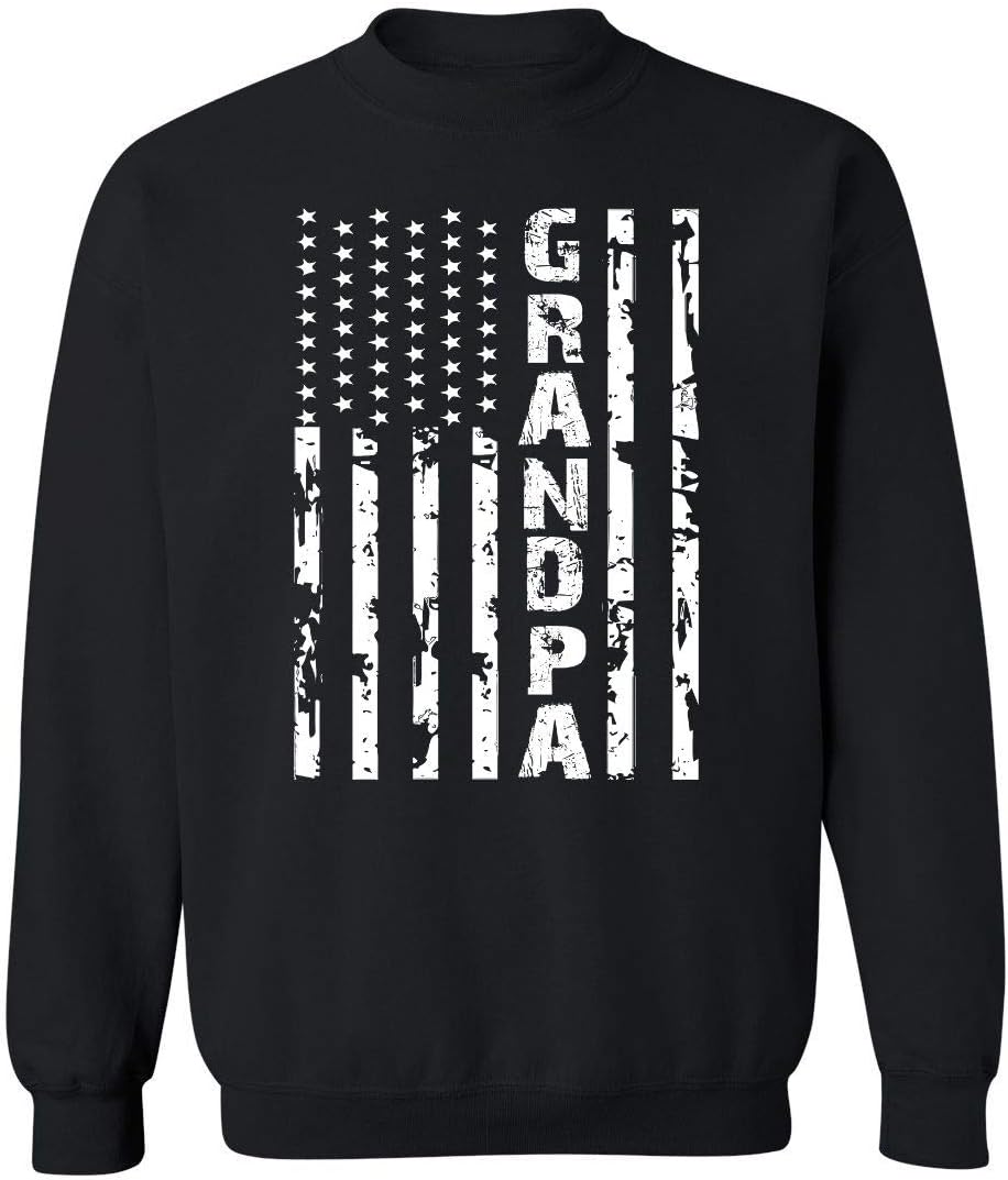 Kropsis Grandpa Vintage American Flag Crewneck Sweatshirt