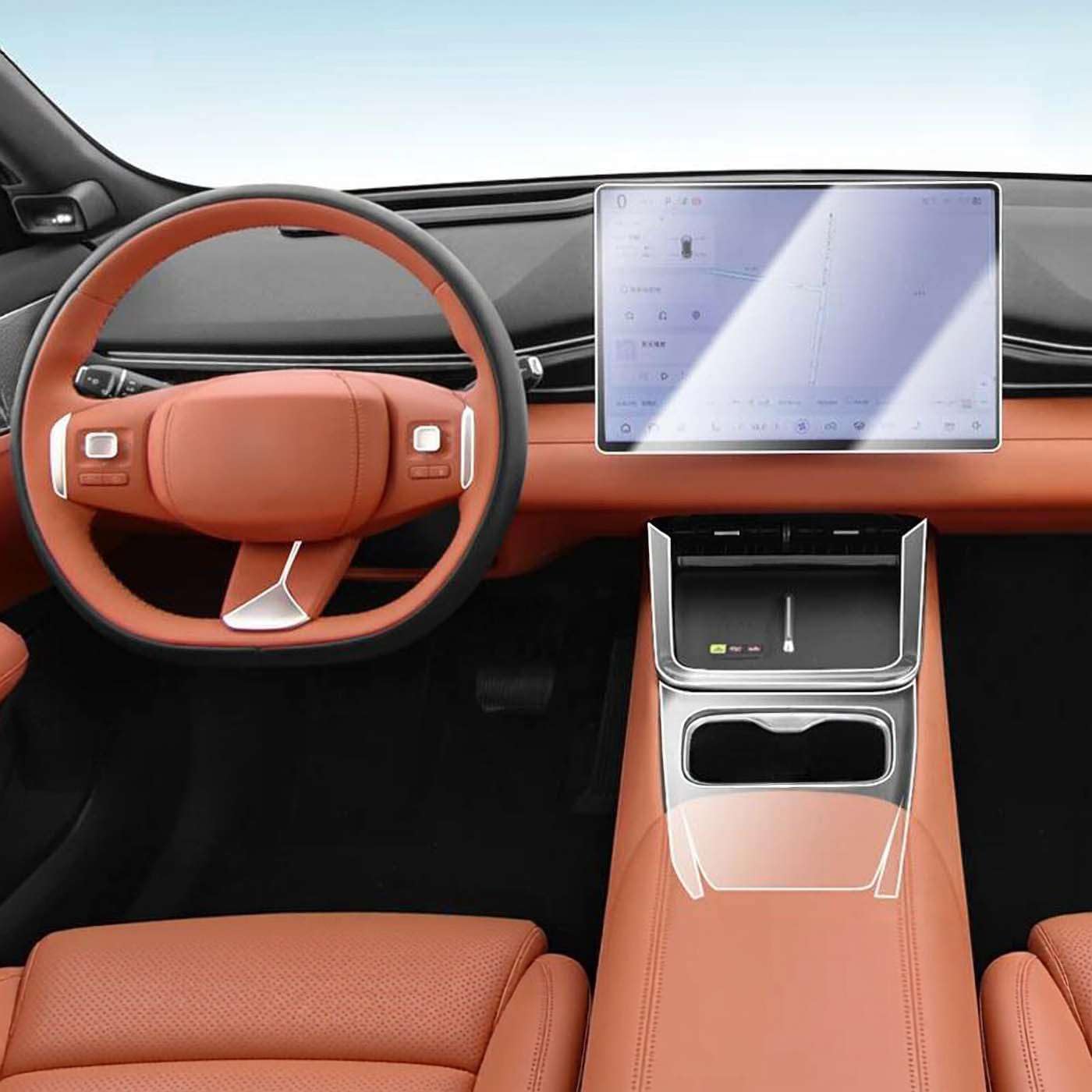 Car Interior Center Console Screen Protective, for CHANGAN Deepal S05 2025 Film Anti-Scratch Film Sticker Accessories