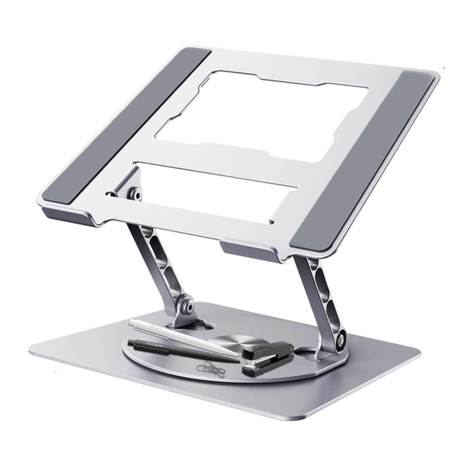 Supporto per computer portatile per scrivania ergonomico Riser per laptop con base rotante a 360 gradi Supporto pieghevole per notebook Supporto per computer per dissipazione del calore