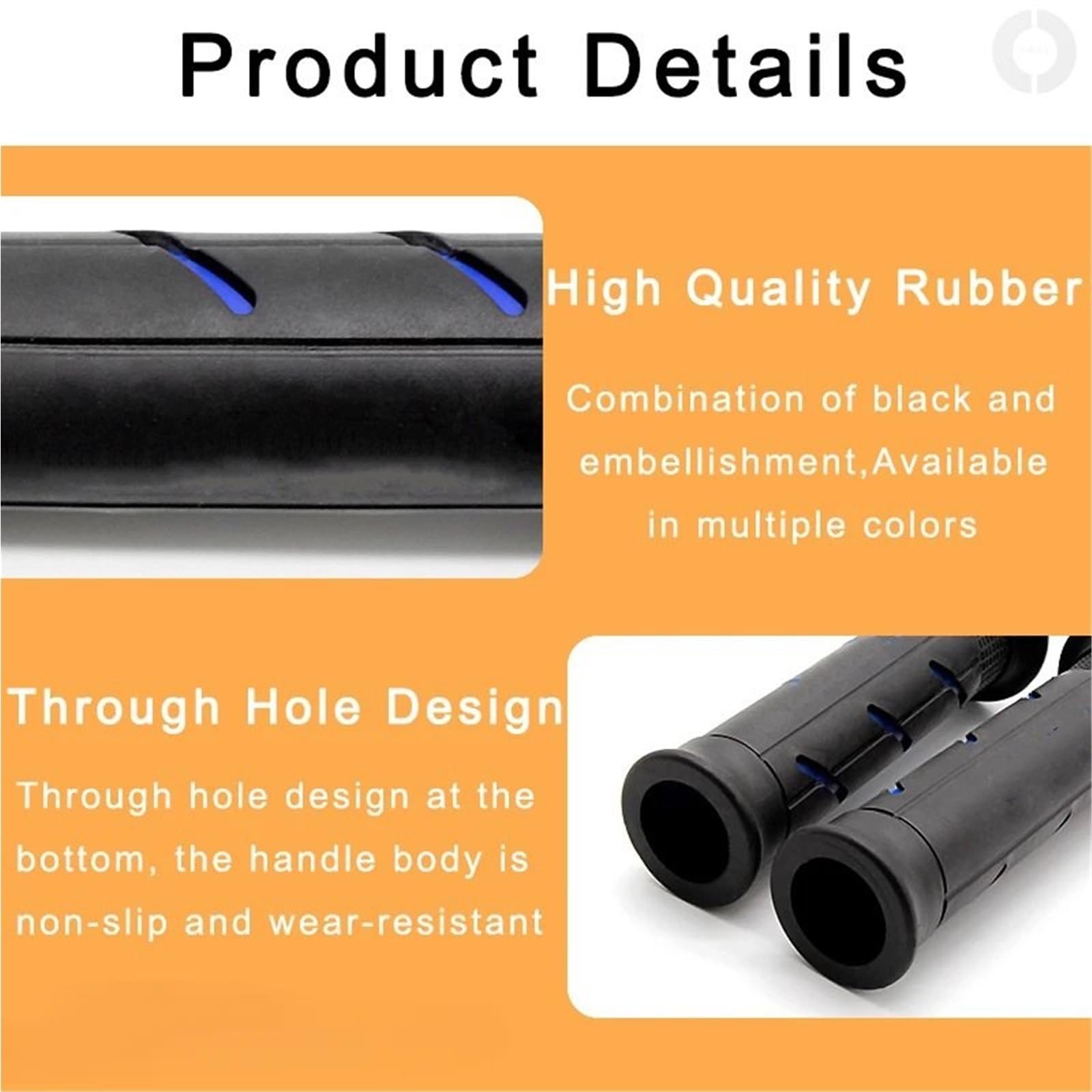 1 par empuñaduras Goma Gel 7/8" (22 mm) y 24 mm para, Motocross, Carreras, Frenos, universales. Puño de Manillar Moto Puños de Motocicleta