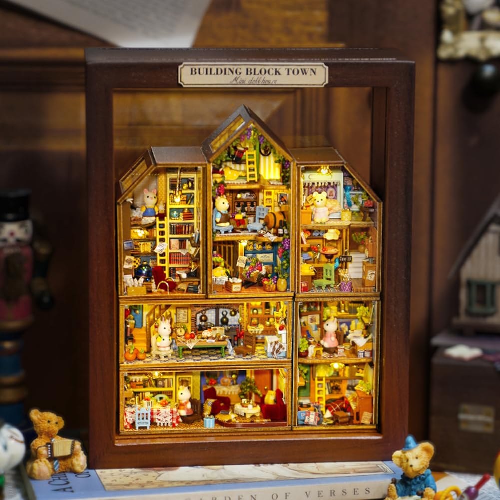 TOPBSFARNY DIY Dollhouse Kit Creative Assembly Miniature Scenery Doll House Mini World Series Miniature Collection 3D Wooden Puzzle for Women and Men Gift (QH-032) - Image 4