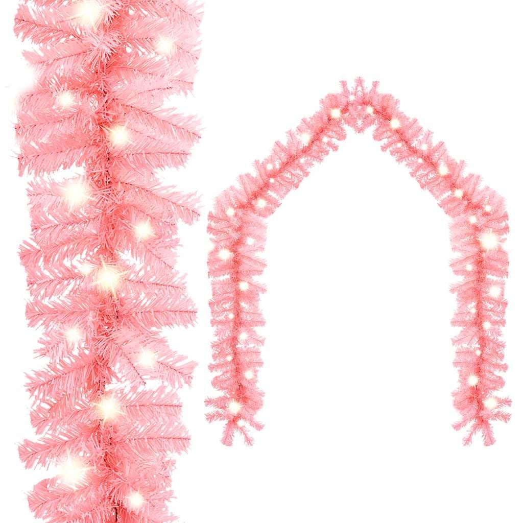Ghirlanda natalizia con 300 luci a LED rosa in PVC, lunghezza 20 m con 1800 rami, alimentata tramite USB, a risparmio energetico e flessibile per interni, decorazione per albero, finestra