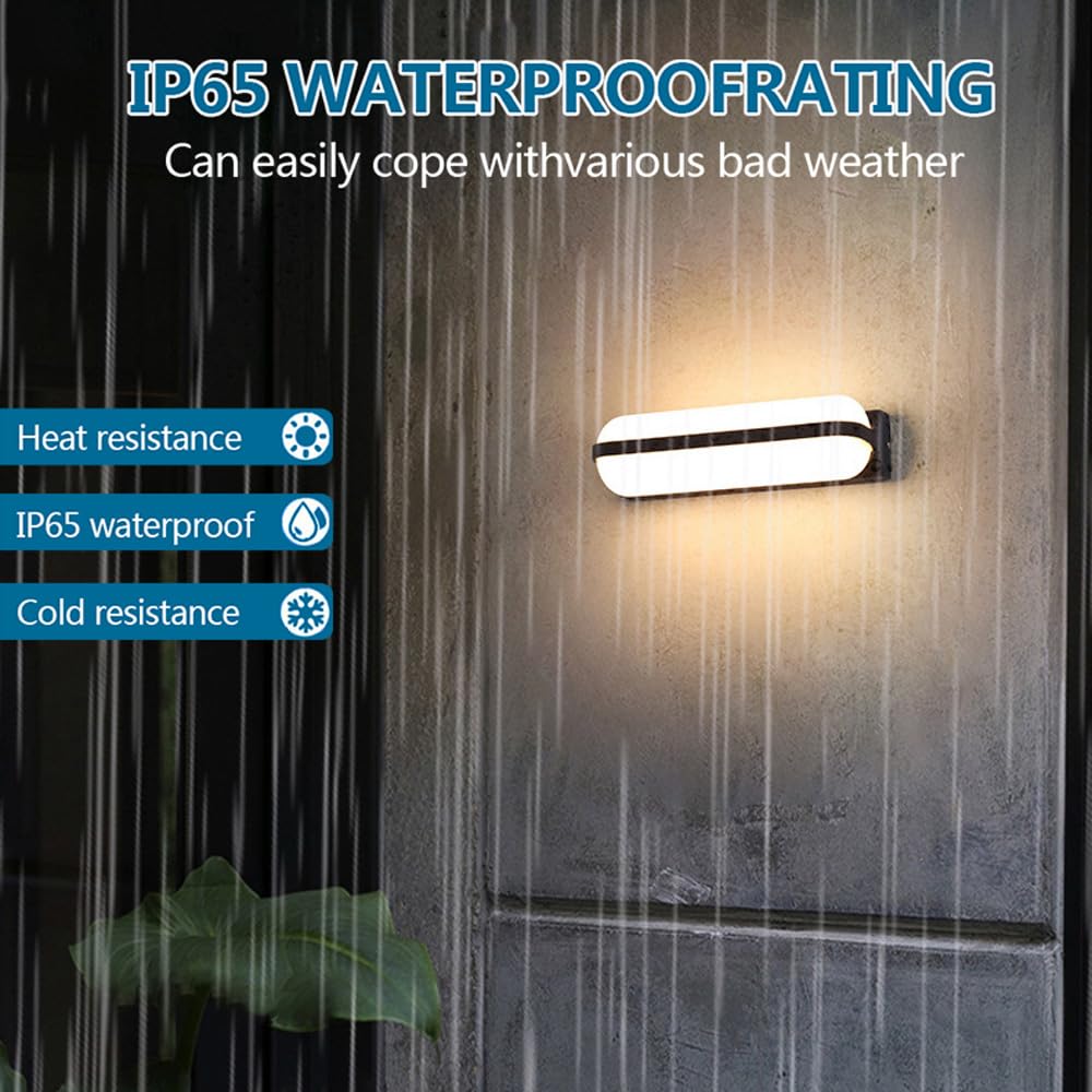 Außenwandleuchten, wasserdichte IP65-Außenleuchten, 12 W/24 W LED-Wandlaternen, Verandaleuchten, an der Wand montierte Außenleuchten für den Hauseingang, die Haustür, die Garage