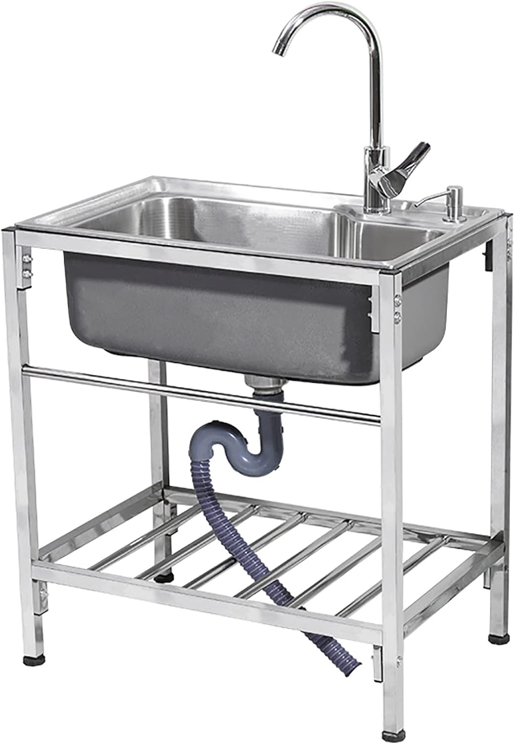 Free Standing Stainless Steel Sink 1 Compartment Prep & Utility