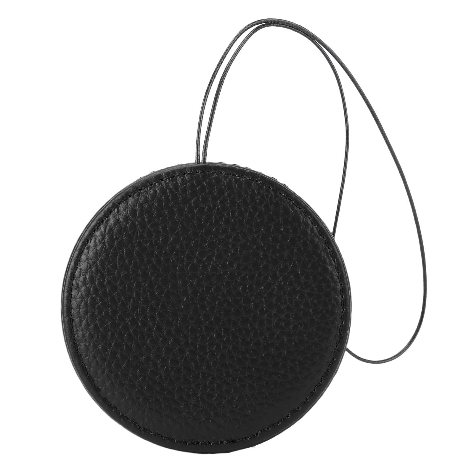 Tapa de lente de cuero para Mini 41 con correa antipérdida color negro
