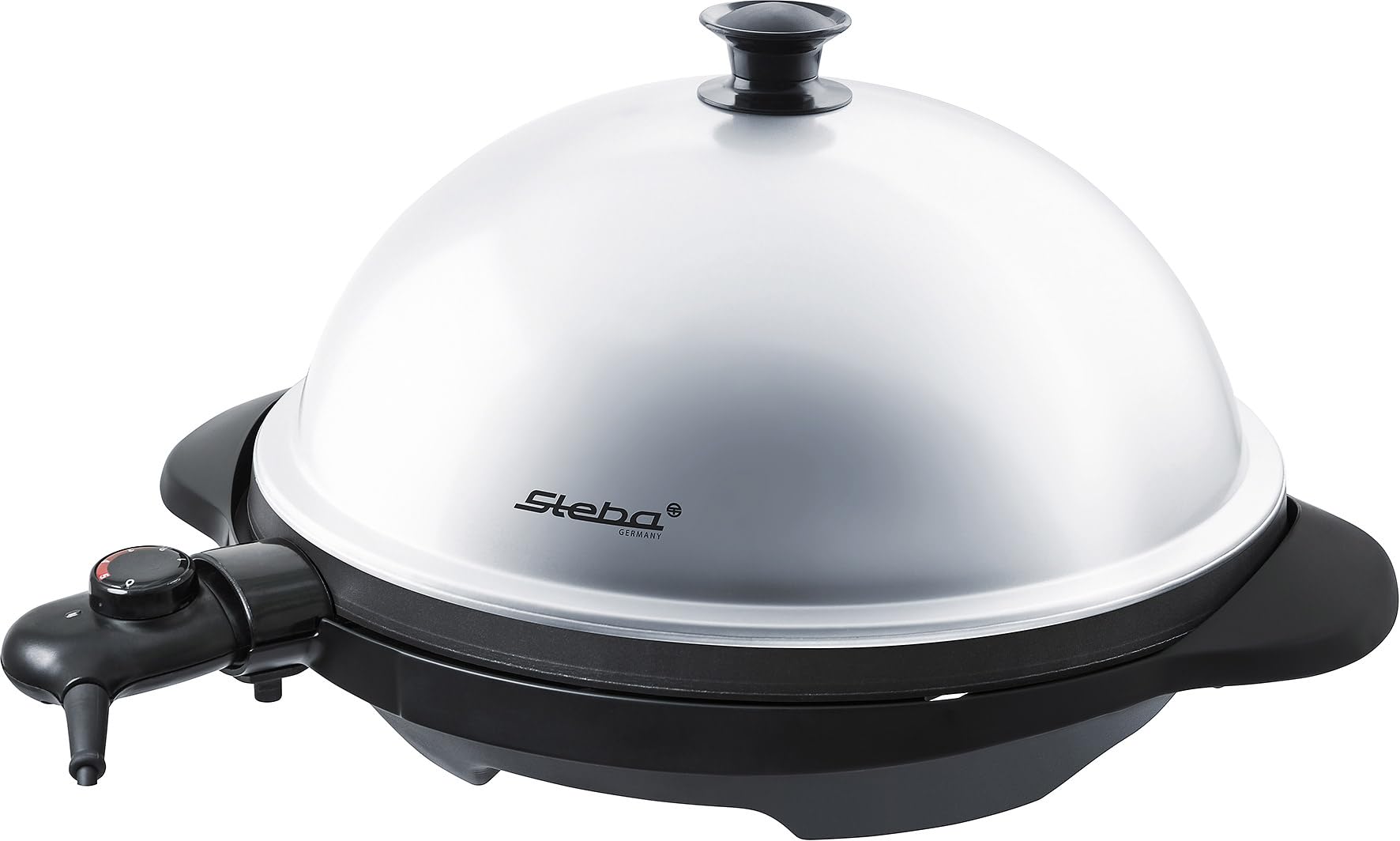 Steba VG 250, Negro, Gris, 1800 W, 5000 g, 1000 x 550 x 430 mm - Parrilla | Tapa, baja grasa, regulación de temperatura continua, fácil limpieza