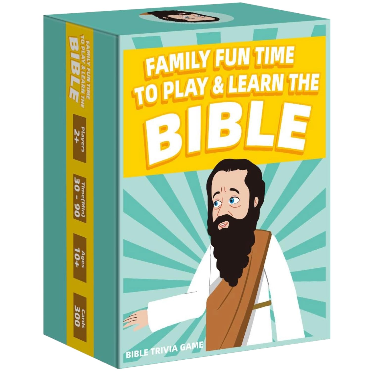 mutualproducts, Family Fun TIME to Play and Learn The Bible, with 300 Trivia Cards and Over 500 Questions, Great Christian Gift | Fun Trivia Games for Families, Bible Games for Best Xmax Gift.