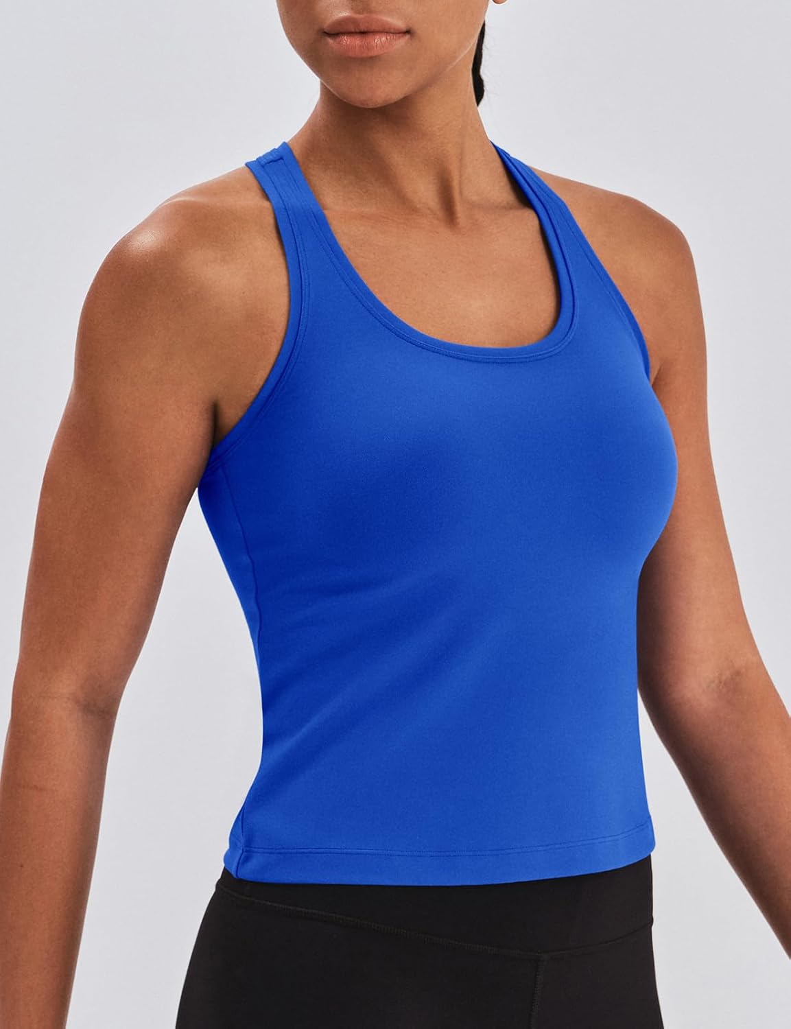 K-Swiss Women's Workout Tops - Tank Top Racerback Sleeveless Waist-Length Slim Fit Gym Athletic Yoga Shirts - Image 2