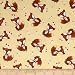 A.E. Nathan Comfy Flannel Prints Sitting Foxes Beige Fabric By The Yard