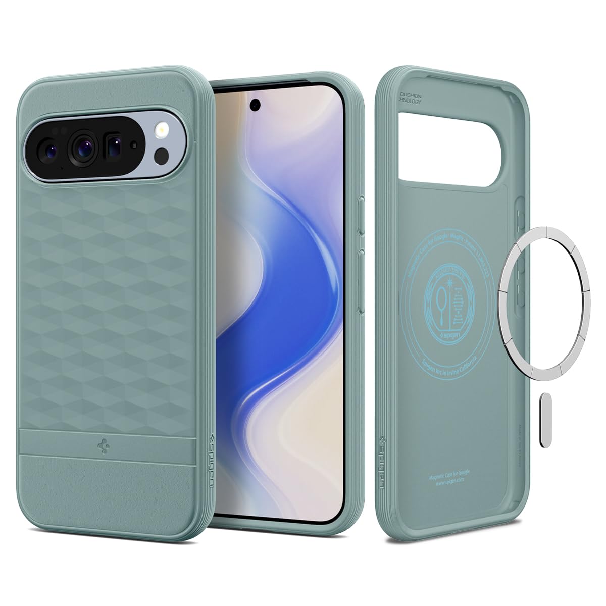 Spigen Case for Pixel 10 / Pixel 10 Pro Case, Parallax MagFit Designed for Google Pixel 10/10 Pro - Sage Green