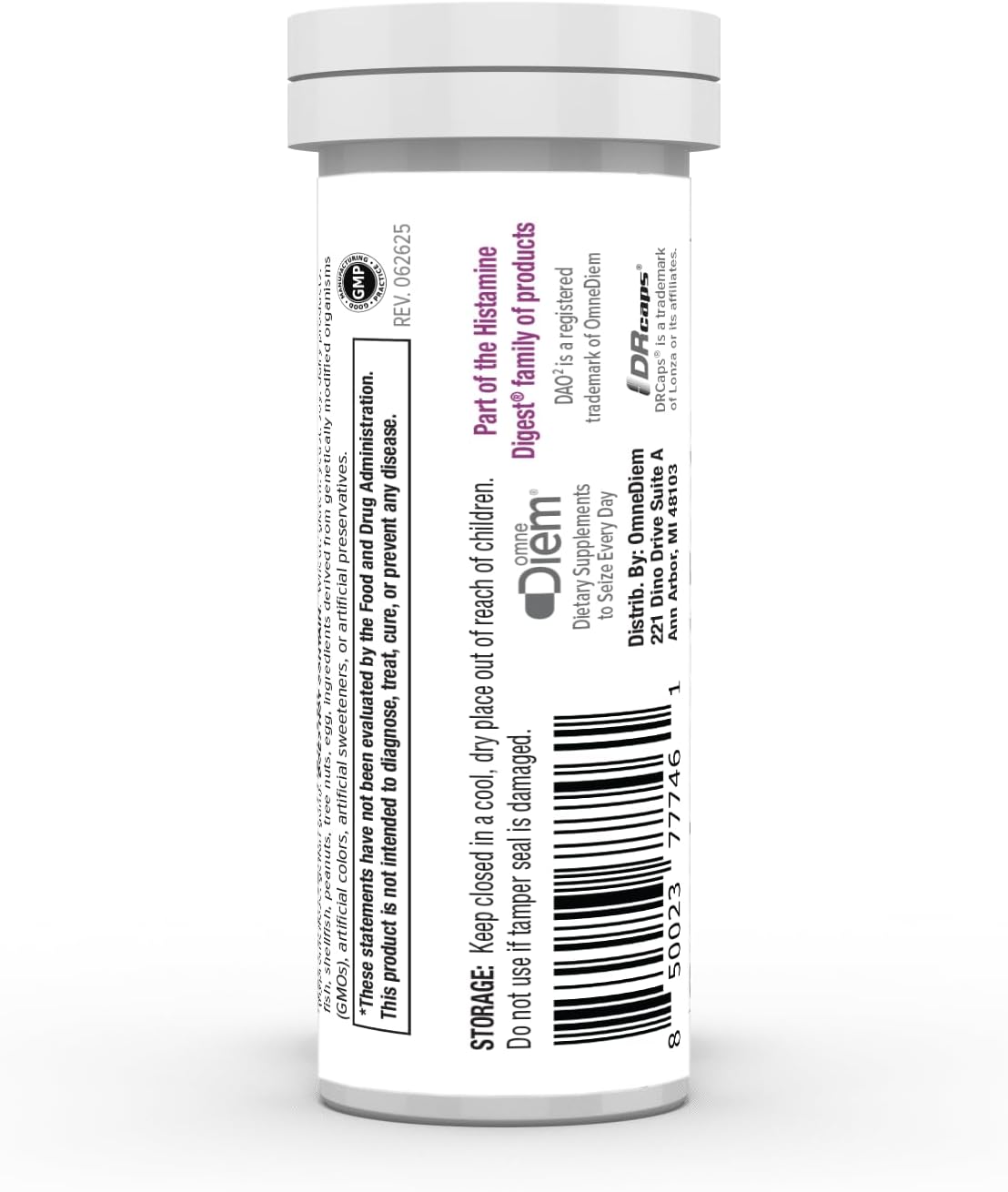 Omne Diem DrinkHD – DAO Enzyme with Diamine Oxidase (60 Count) - 3 Pack of 20 Count