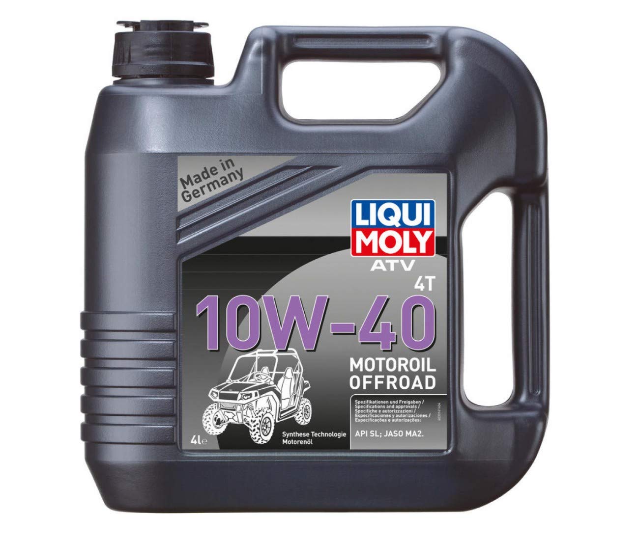 Aceite 4 tiempos 4 litros 10W40 ATV líquido molY-3014