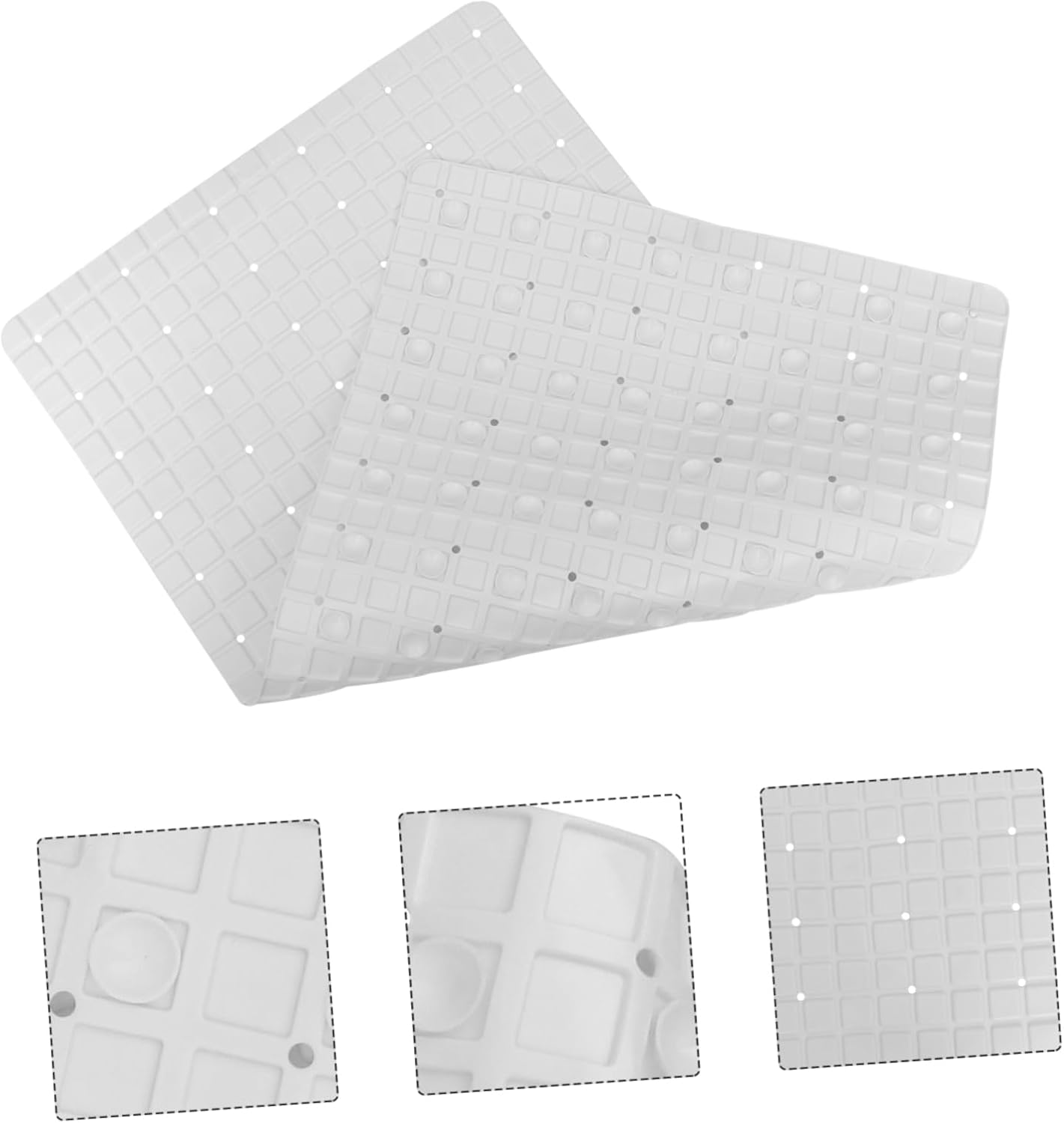 1pc Non-Skid Bathroom Mat Cups Hollow Splicing Material for Shower Toilet and Kitchen