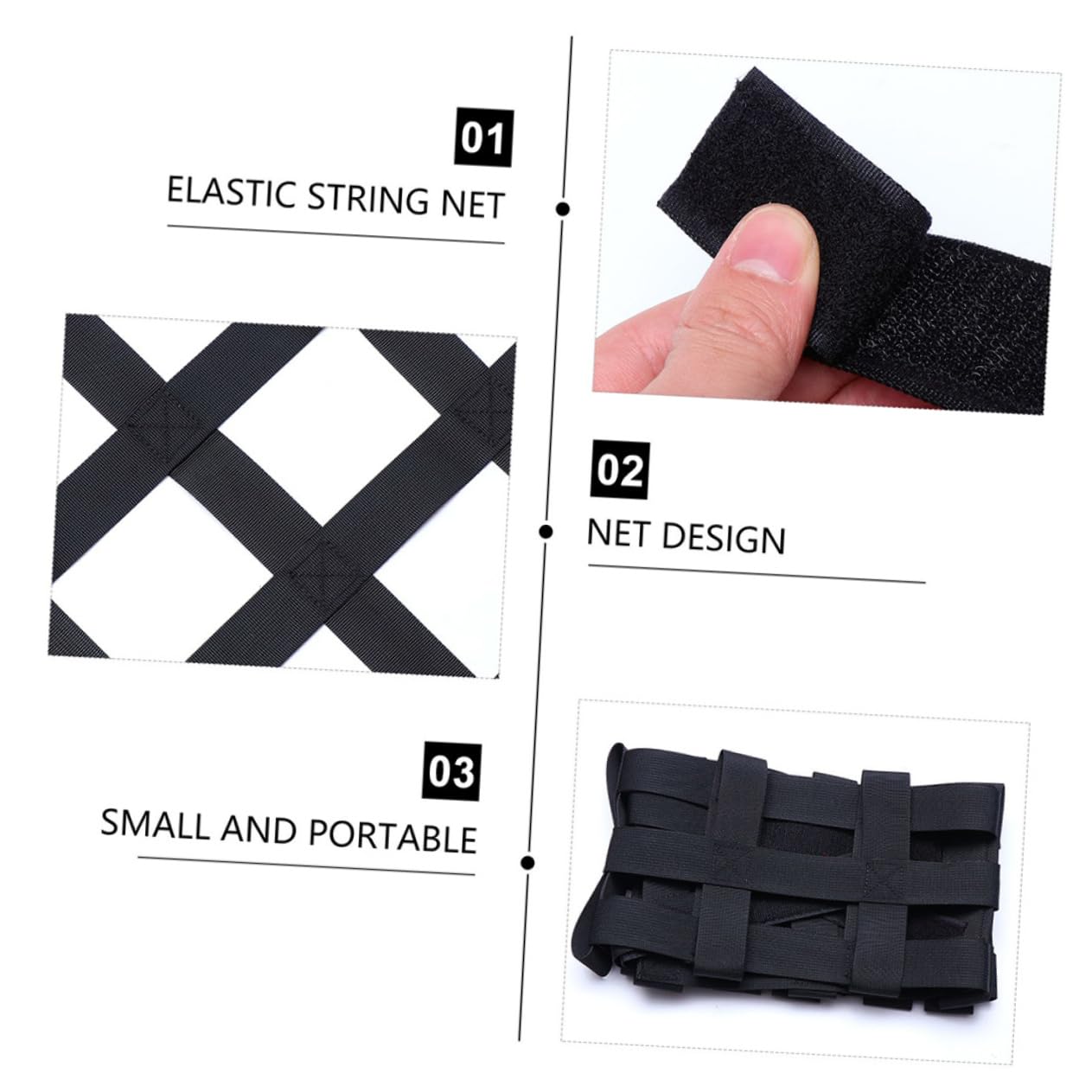 Zerodeko 2 Pièces Filet à Bagages Élastique pour Toit De Voiture Filet De Rangement Nylon Lot de De Voiture