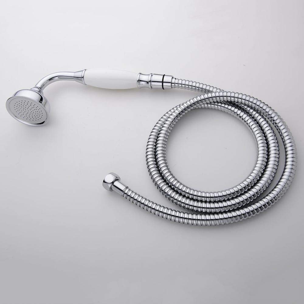 Pommeau de douche à main qui ne brûle pas avec manche céramique et flexible 1,5 m