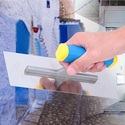 Productos profesionales de construcción de acero inoxidable Enyesado Skimming Paleta Azulejos Lechada Flotador Herramienta de azulejos (9.449 in)