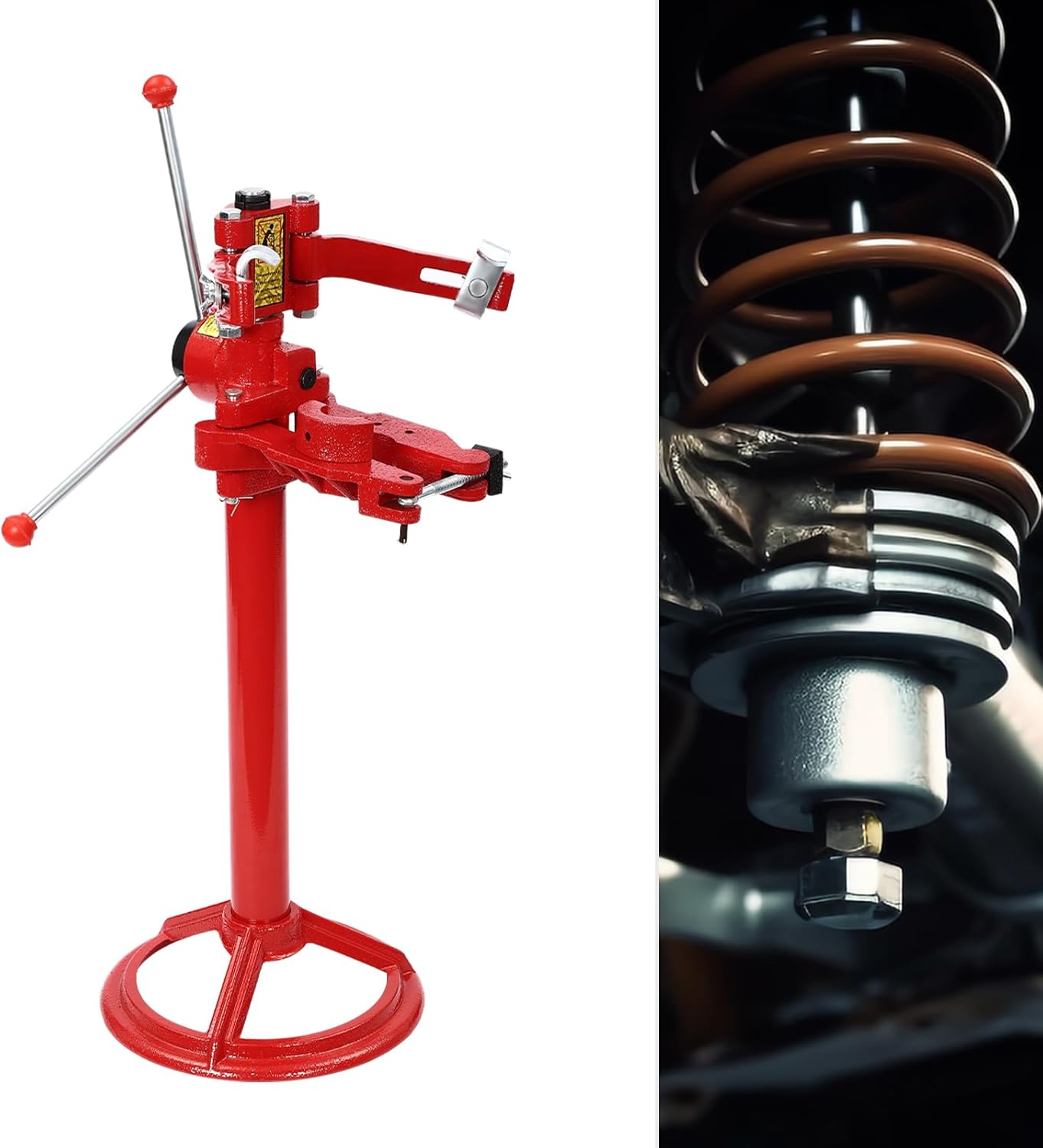 Strut Spring Compressor Heavy Duty Strut Compressor Tool Set for Car Repair 2200lbs Load Capacity Auto Repair Hand Operated Strut Compressors with Stable Base