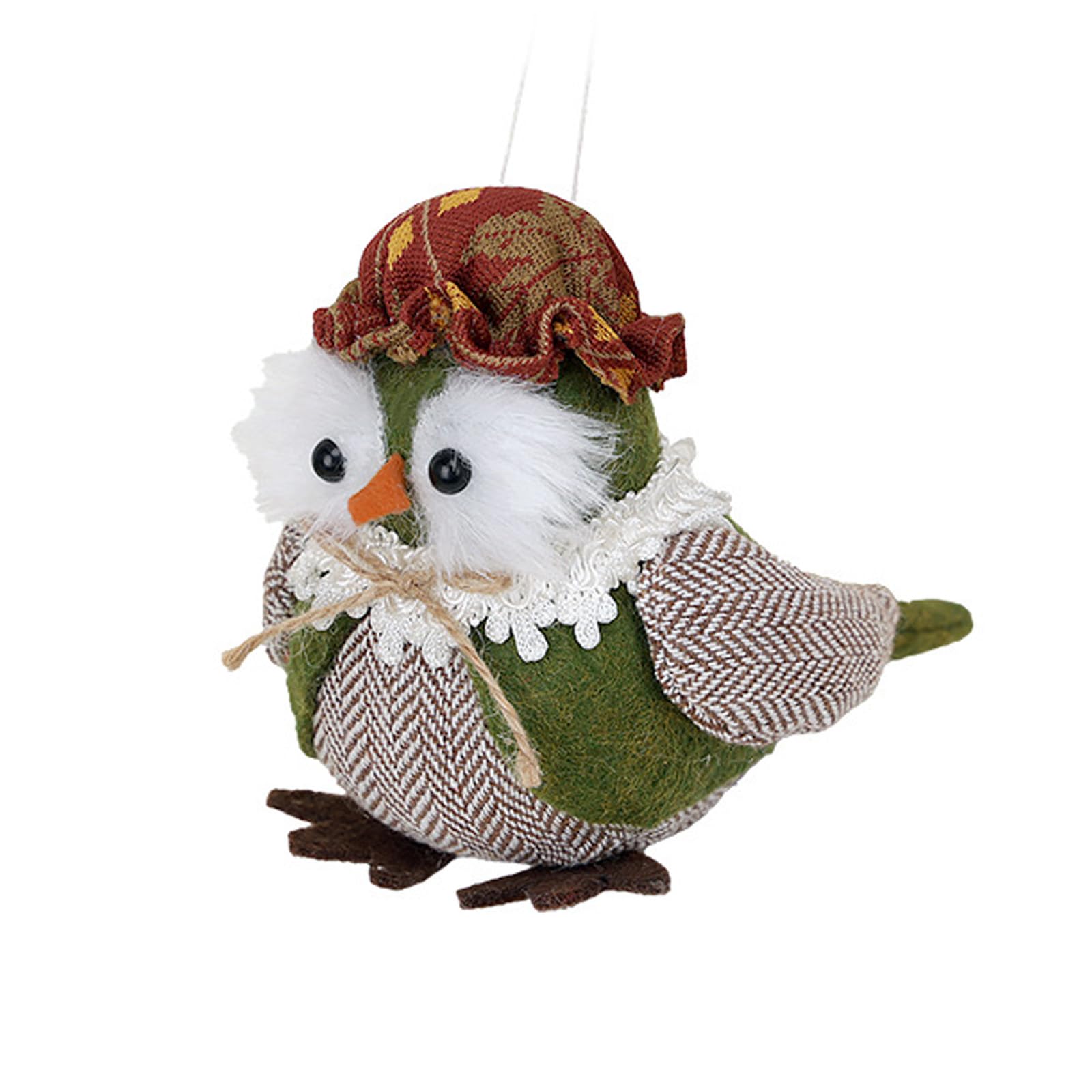 Zbiianxer Green Festival Owl Figurine Portable Home Accent Thanksgiving Harvests Theme Shelf Window Desktop Decorative Art Thanksgiving Table Centerpieces