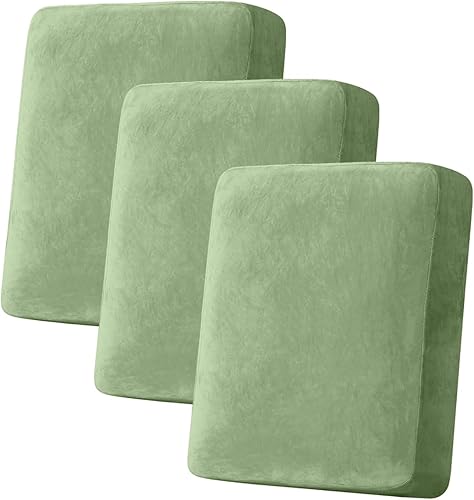 Miniatura 128 de Funda para sofá, funda de cojín de terciopelo elástico de 2 piezas, funda elástica lavable para asiento o respaldo, fundas de asiento de sofá para