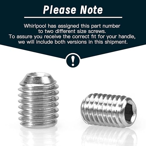 Miniatura 5 de W11366418 - Juego de tornillos de montaje para manija de puerta de refrigerador y congelador AM 1-5-1 - EA221008 - (paquete de 2)