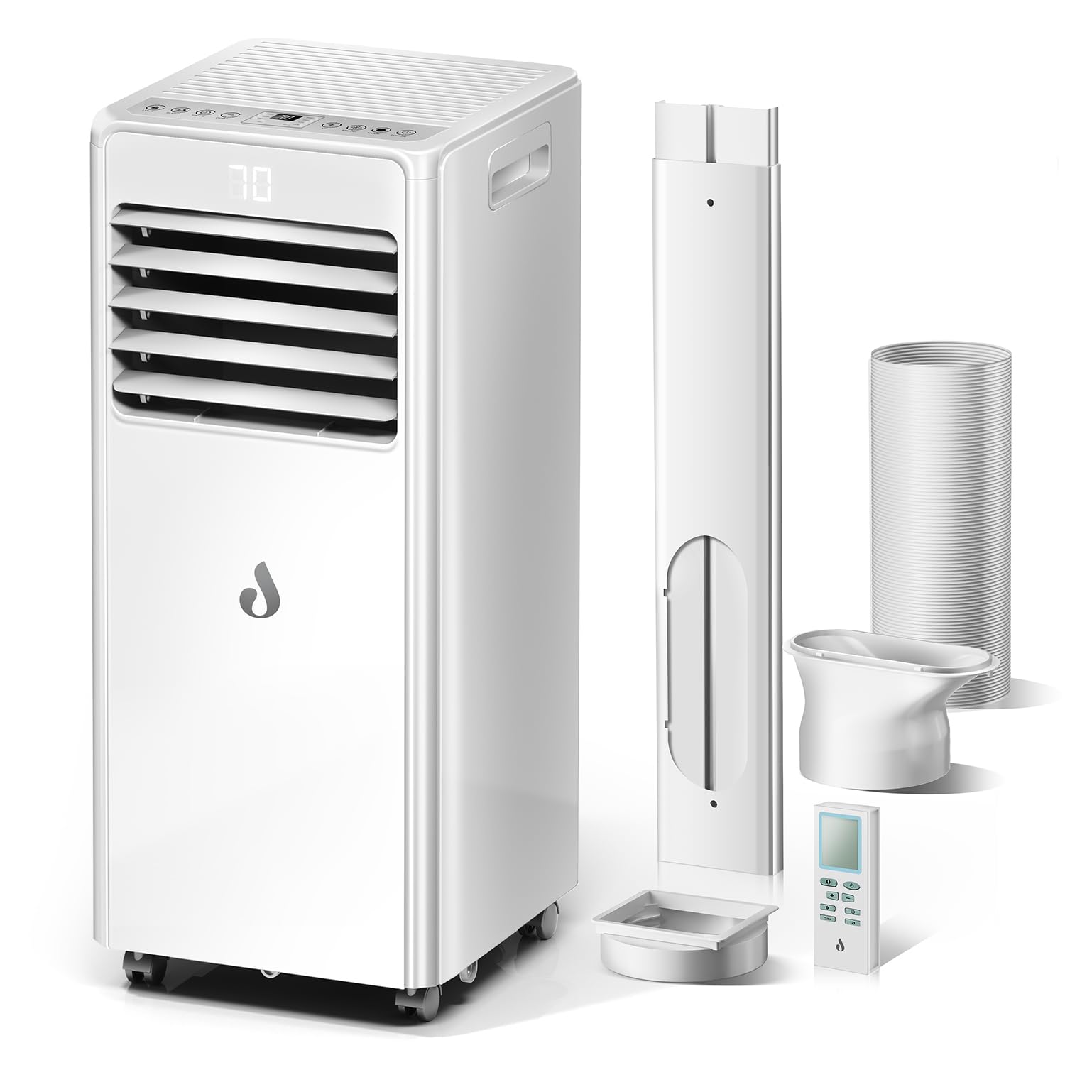 10 000 BTU Portable Air Conditioners for Rooms Up to 450 Sq Ft 4-in-1 Cooling Dehumidifier Air Conditioning
