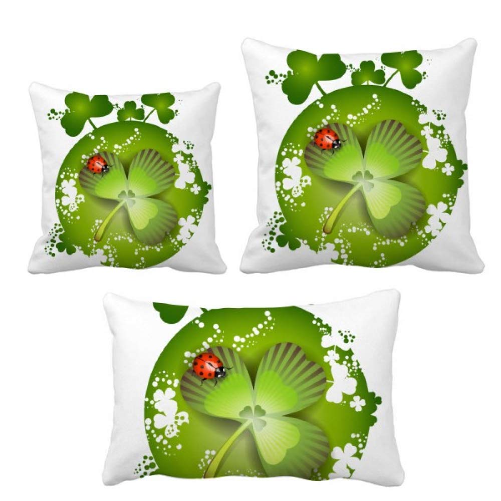 Parure de coussin trèfle à quatre feuilles aux finitions haut de gamme