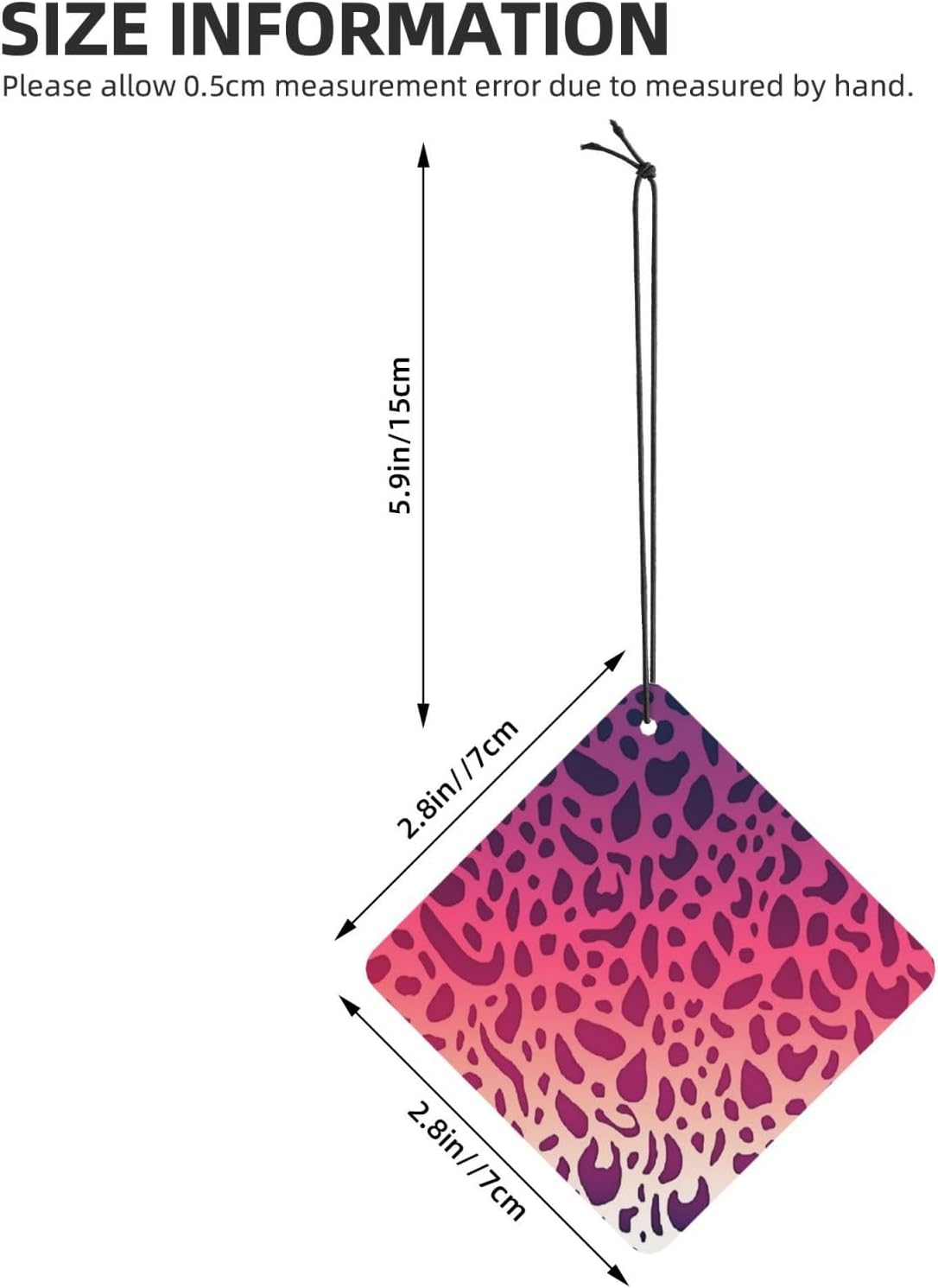 6 Pcs Car Air Fresheners Personalized Gradient Animal Pattern Aromatherapy Tablets Hanging Fragrance Scented Cards Funny Incense Chips For Rearview Mirror Accessories image 4
