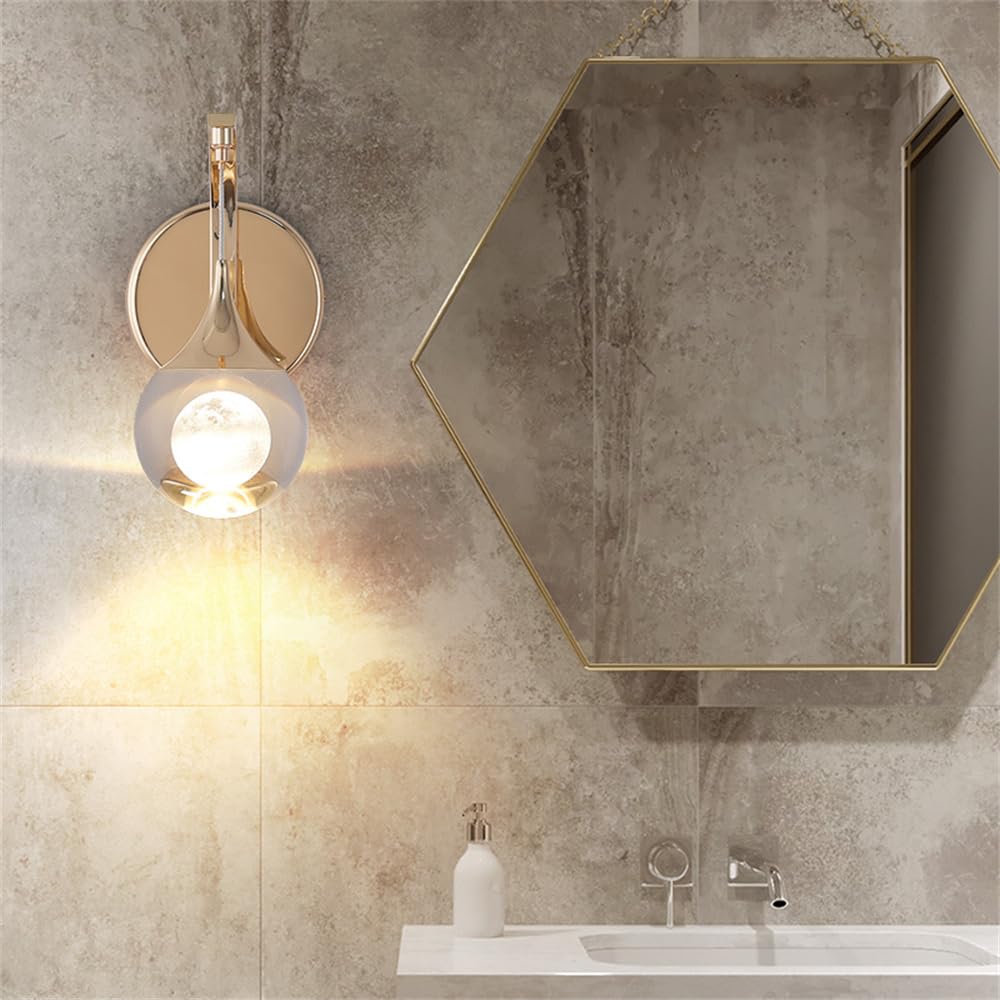 Lámpara de Pared Nórdica Luz de Aplique de Cristal Simple Accesorios LED para el Hogar Sala de estar Dormitorio Decoración (Estilo 5)