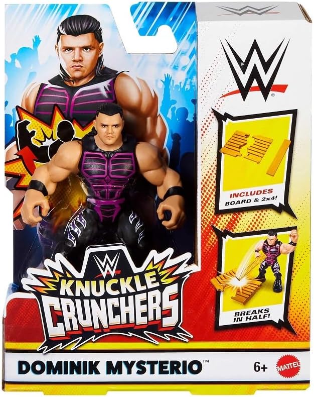 WWE Knuckle Crunchers Dominik Mysterio Action Figure & Accessories, Bone-Crunching Movement, 3.25-inch | Place Rosemère