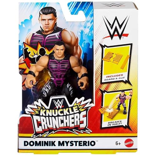 WWE Knuckle Crunchers Dominik Mysterio Action Figure 10 cm with Accessory