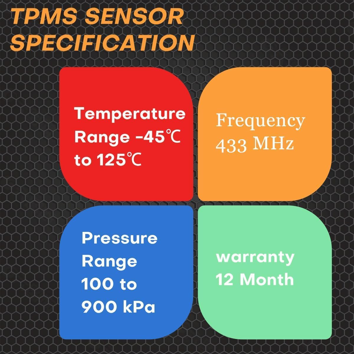 Cheriezing 13516165 TPMS Sensor Set of 4 Tire Pressure Monitoring System Sensor Pre-Programmed 433MHz Compatible CT6 XT4 XT5 Silverado Cruze Traverse Acadia Sierra Terrain Yukon