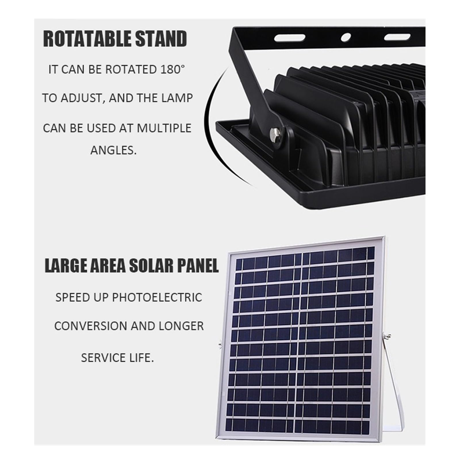 DELURA Focos solares LED 51/170/247/353 LED Luz Solar Al Aire Libre Impermeable For Jardín Camino Calle Exterior Paisaje Foco Pared Lámpara De Inundación El Ahorro de energía (Color : 10W 51LED IP65)