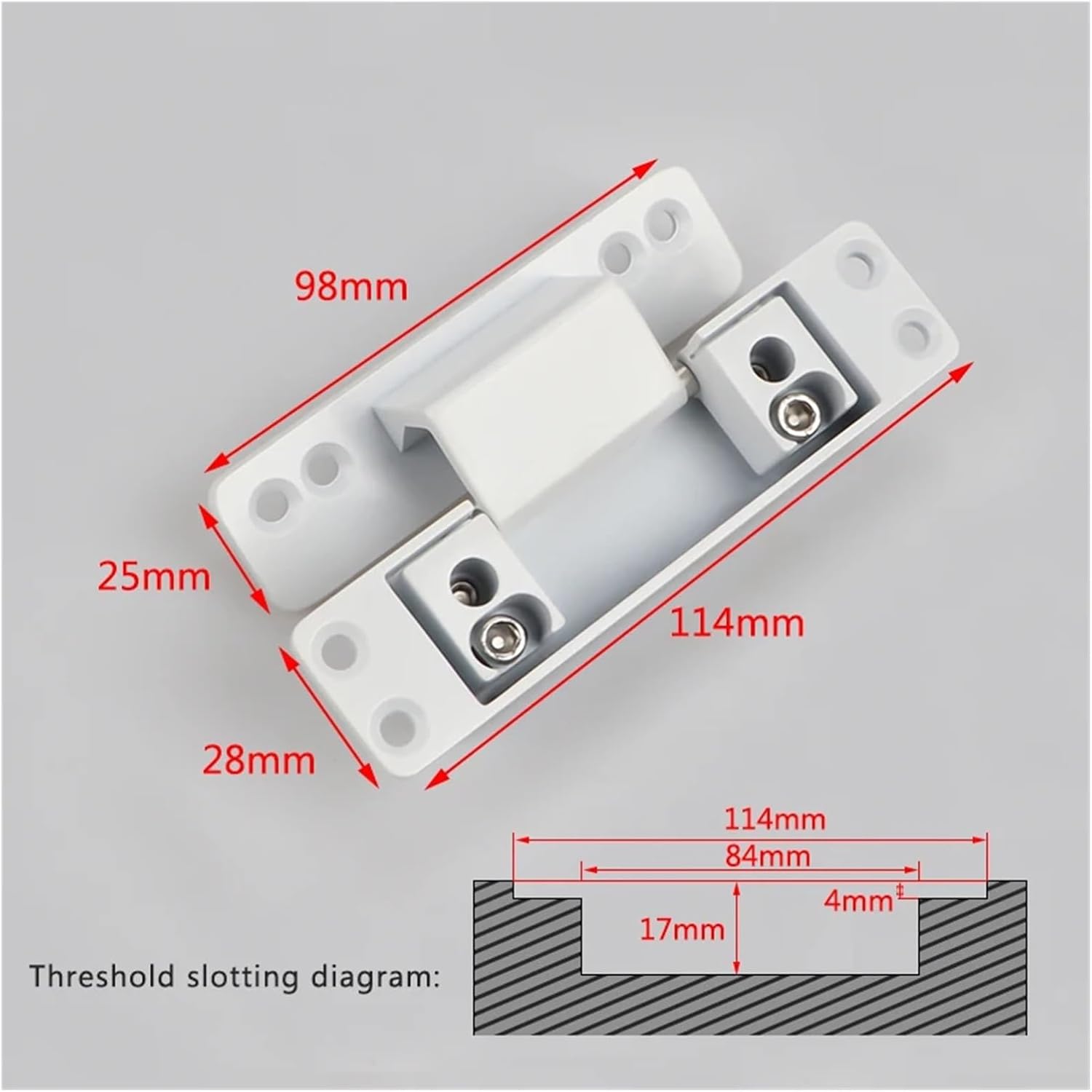 Overlay Cabinet Hinges Concealed Door Hinges Hidden Door Adjustable Hinge for Aluminum and Wooden(White)