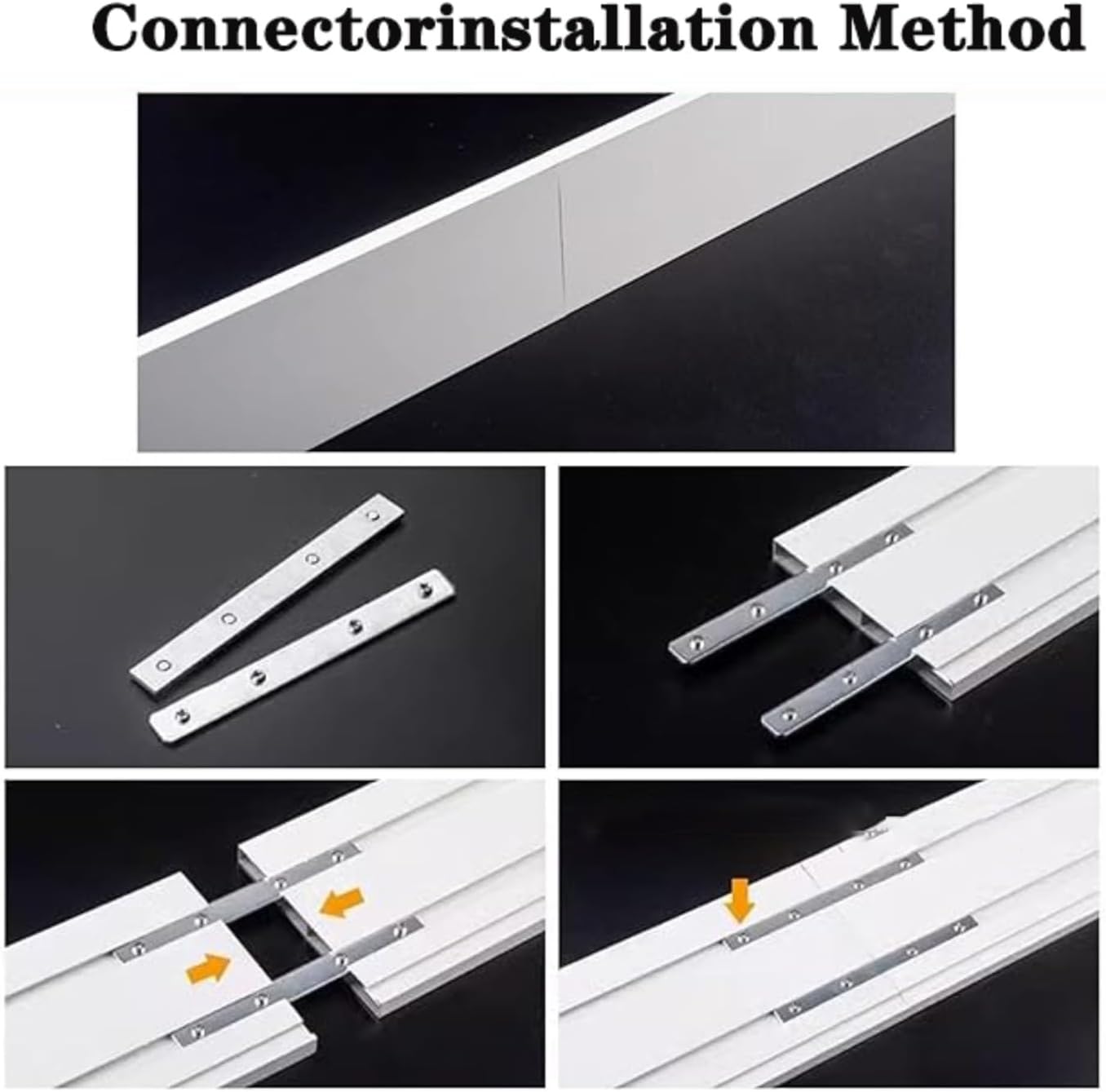 Curtain Box Track Silent Glider Rail Aluminum Alloy Integrated Pulley Double Track Side Mount Curtain Rail Bay Window Cover Baffle(2.7meter)