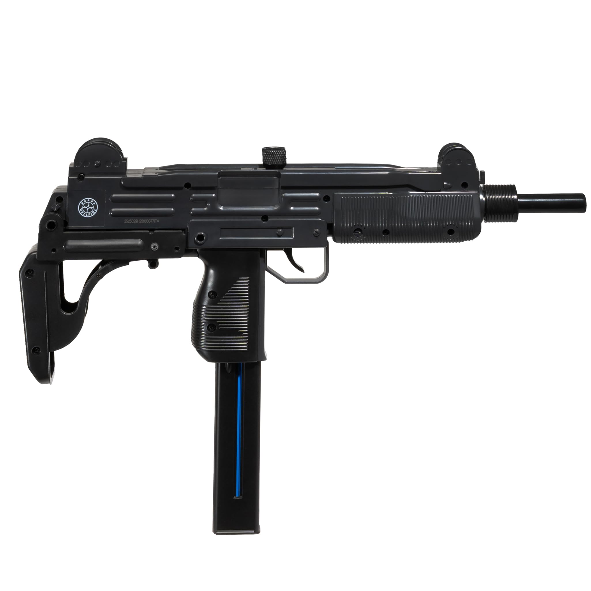 D91 Fucile elettrico Softair ABS Nero, POTENZA 0,9 JOULE, serbatoio superiore 200 pallini, calcio allungabile, Mini‑Tamiya, batteria Ni‑MH 7.2V 400mAh, caricabatterie, cinghia