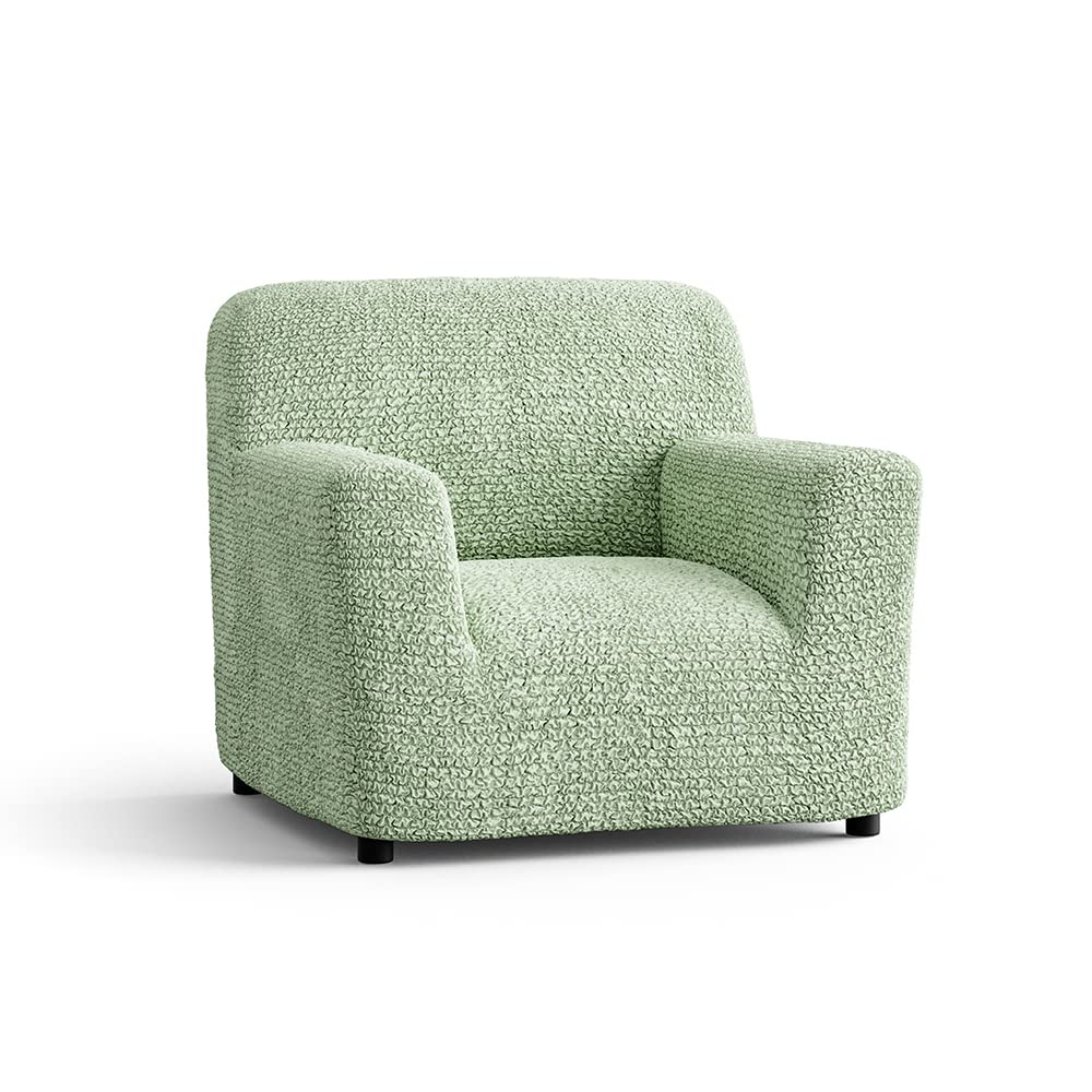 PAULATO BY GA.I.CO. Chair Cover - Armchair Cover - Armchair Slipcover - Soft Polyester Fabric Slipcover - 1-Piece Form Fit Stretch Furniture Protector - Microfibra Collection - Mint (Chair)