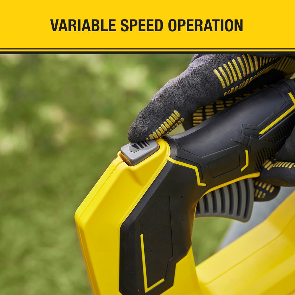 Stanley FATMAX V20 | Kit de soplador sin escobillas 18V 4.0Ah - Diseño con diseño de Ventilador axial, excelente Potencia hasta 177 km/h gatillo de Velocidad Variable, Modo Boost hasta