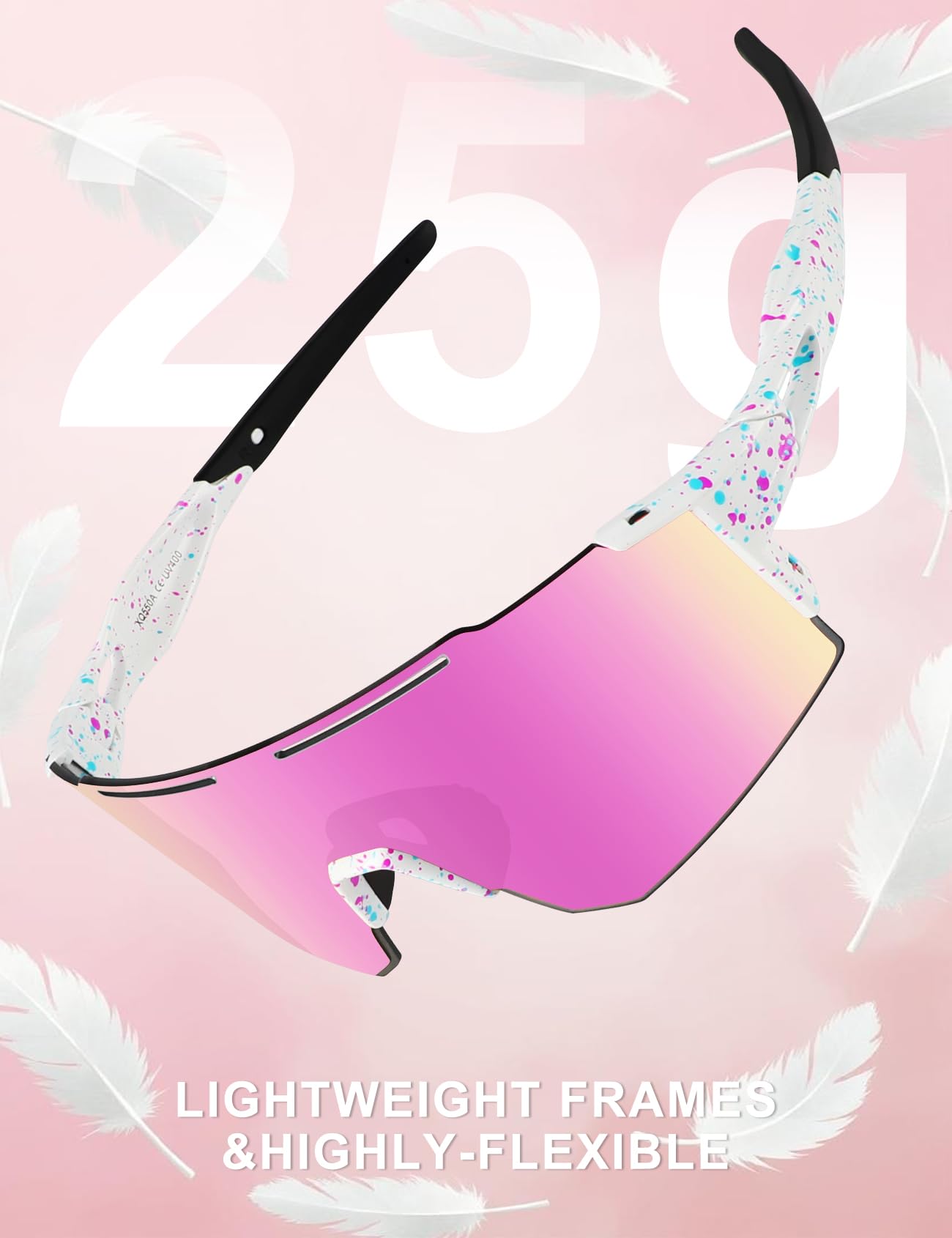 OULAIQI Gafas de sol de ciclismo para hombres y mujeres, gafas de béisbol | Marco resistente a los impactos y lentes HD para béisbol, sóftbol, voleibol de playa, senderismo, pesca y golf
