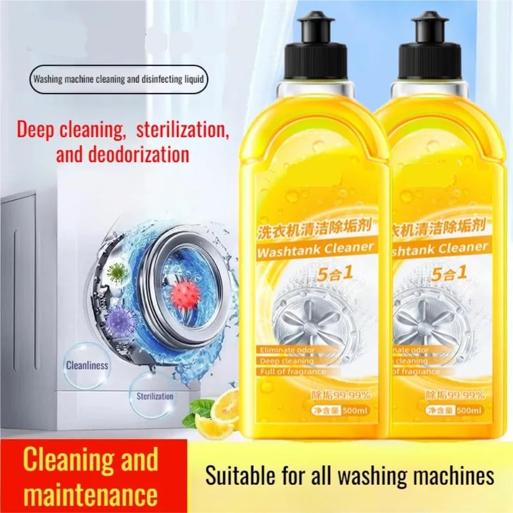 500ml Washing Machine Cleaner, Clean Drum Washer Tank Cleaner, Powerful Remover Scale Remover(500ML Sakura Flavor)