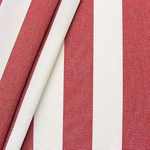 Stoffkontor Markisenstoff Rot-Weiß gestreift Meterware