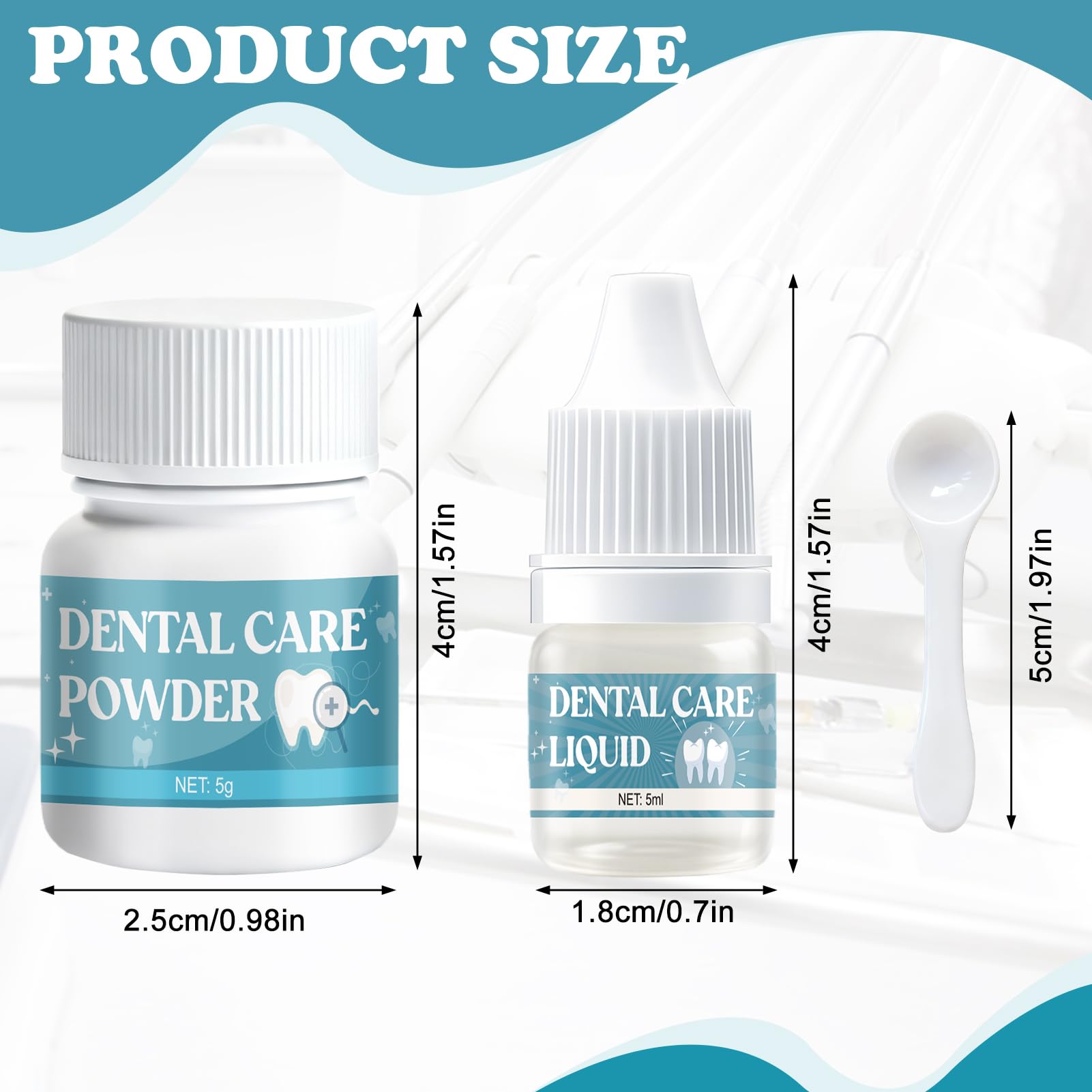 Pegamento Dental Cemento Kit de Fijación para Corona Puente Rellenar Caries