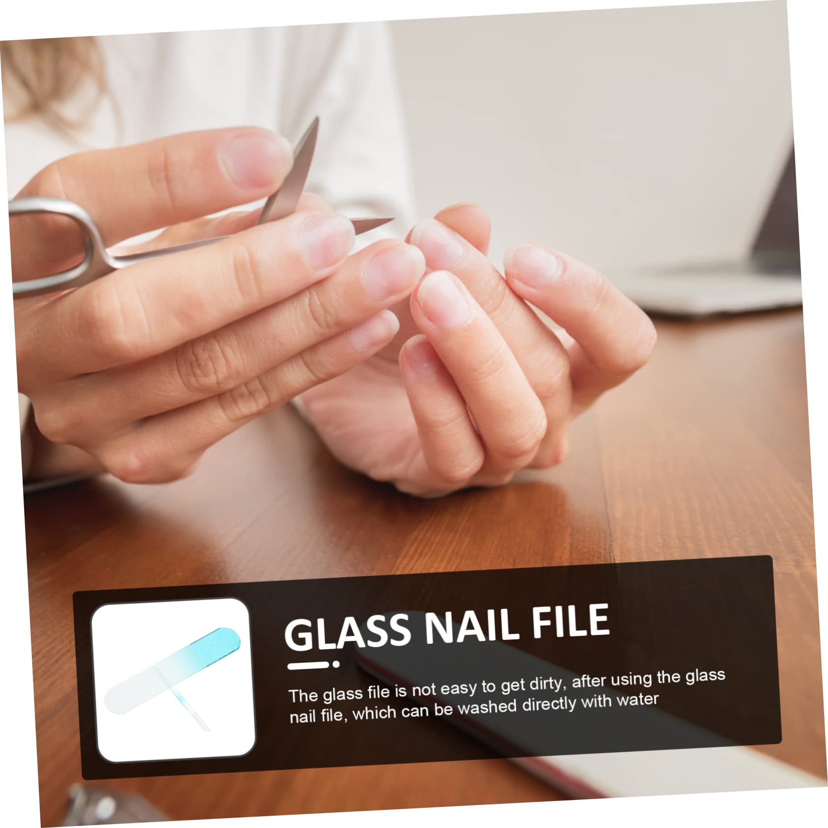 MAGICLULU 4 Sets Glasnagelfeilen Für Fingernägel Nagelpolierwerkzeuge Für Acryl-naturnägel Kompakt Für Unterwegs Nagelpflegeprodukte 2 Stück * 4