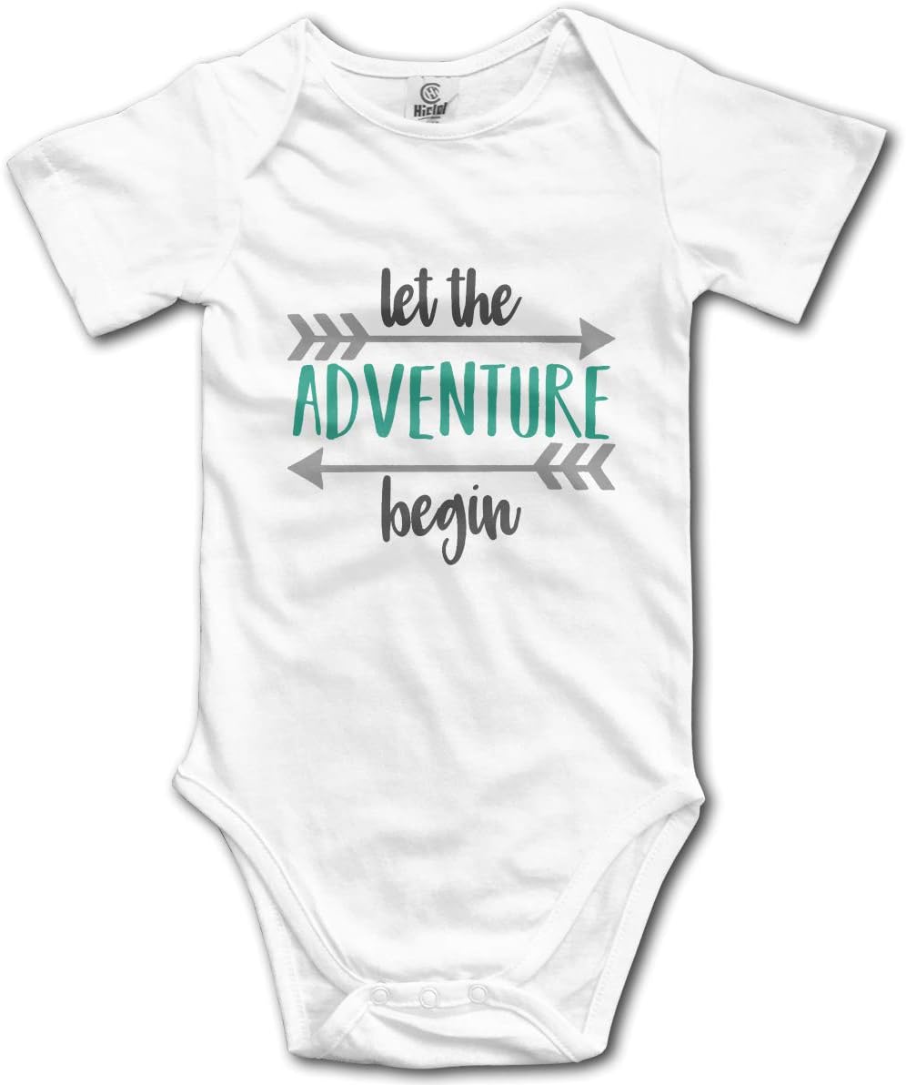- Let New Adventure Begin Cotton Infant Bodysuit Playsuit Union Suit Baby Short-Sleeve Bodysuit