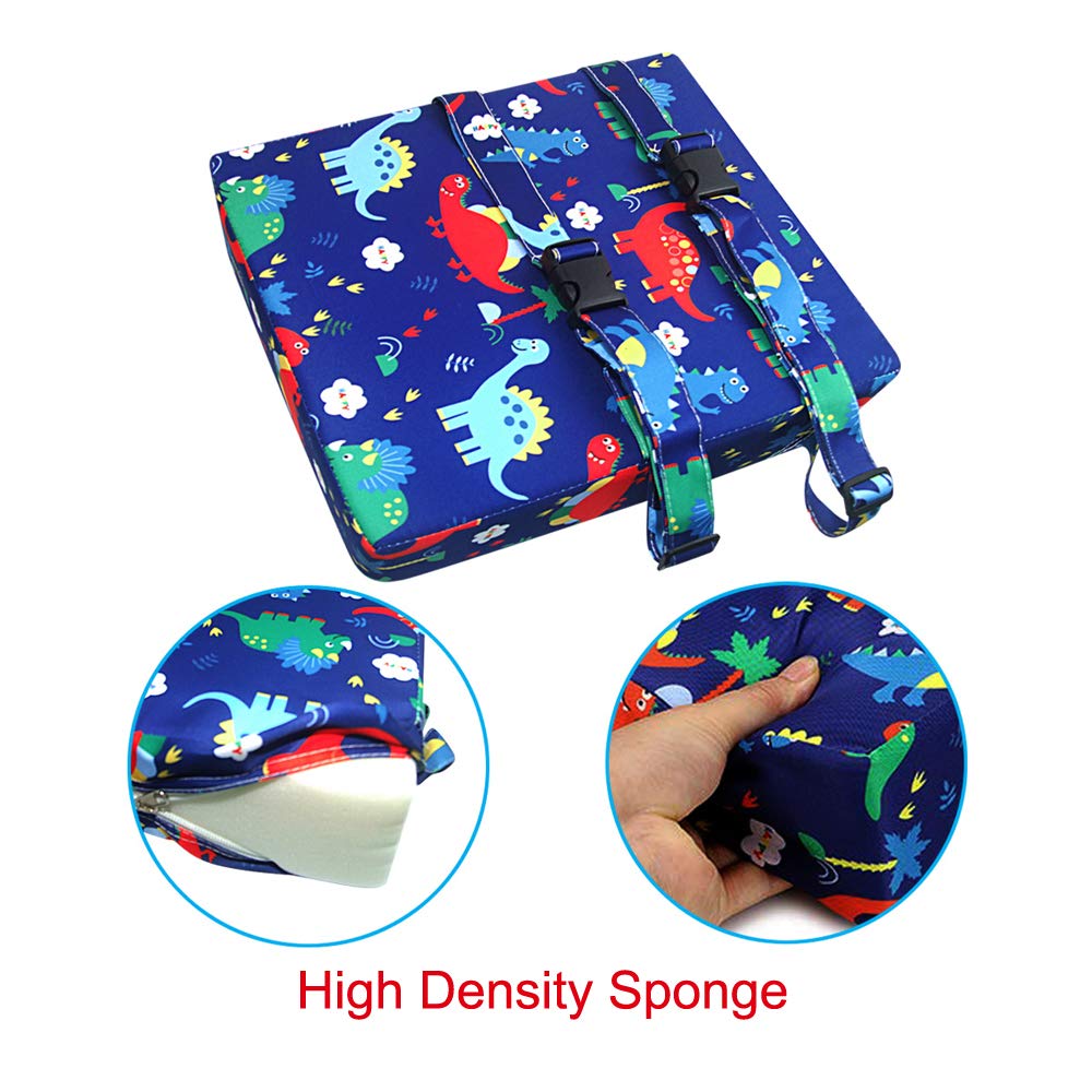 Dining Chair Heightening Cushion Portable Dismountable Adjustable Highchair Booster for Baby Toddler Kids Infant Washable Thick Chair Seat Pad Mat (Dark Blue) image 3 of 7 B07W4VPSHT