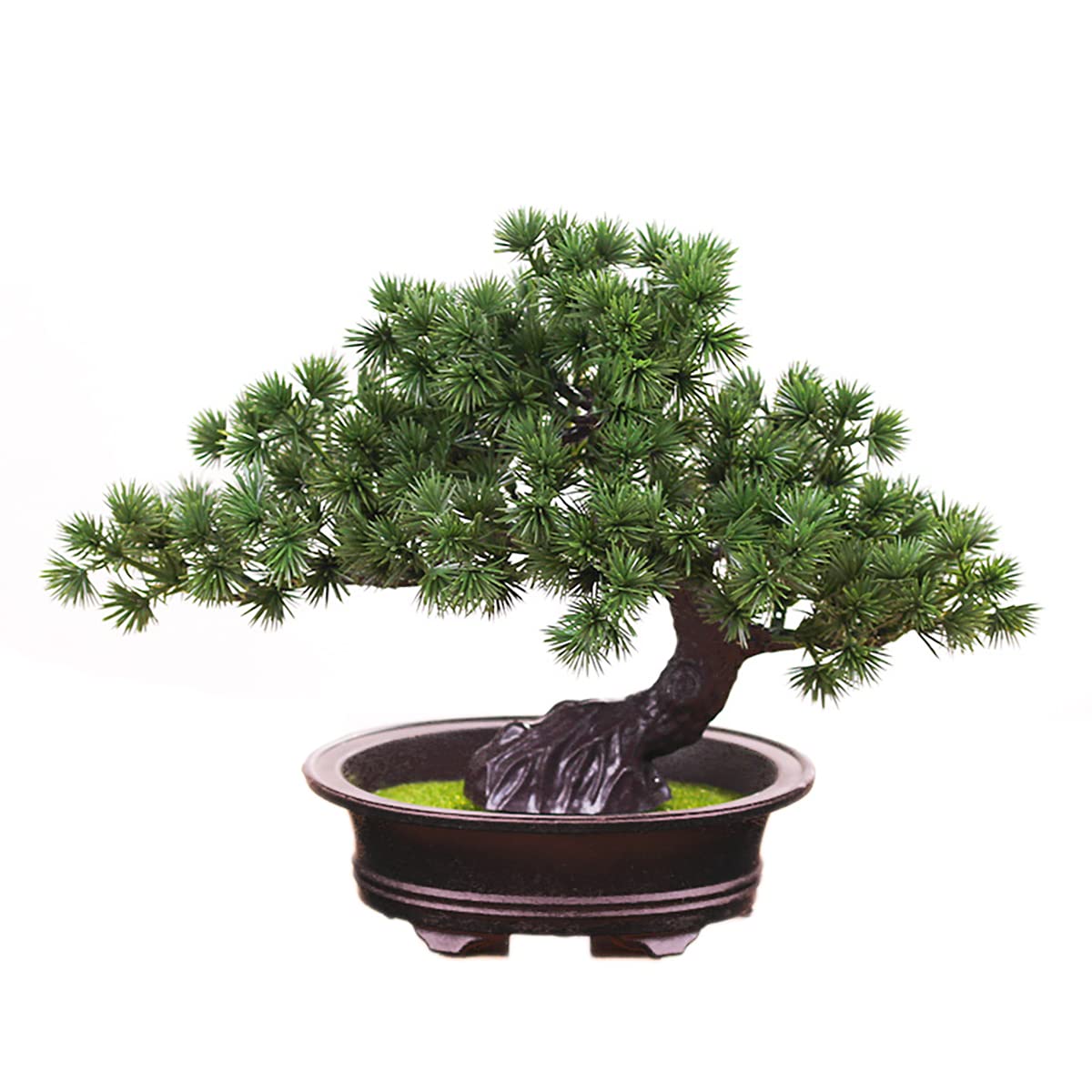 Verve Jelly Artificial Potted Plants, Japanese Pine Bonsai Tree, Faux Simulation Plant for Office Home Décor Indoor Desktop Display