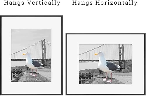 Vista 151 de Frametory - Colección de marcos de metal para fotos, marco de aluminio para fotos con alfombrilla de color marfil y cristal real Dorado