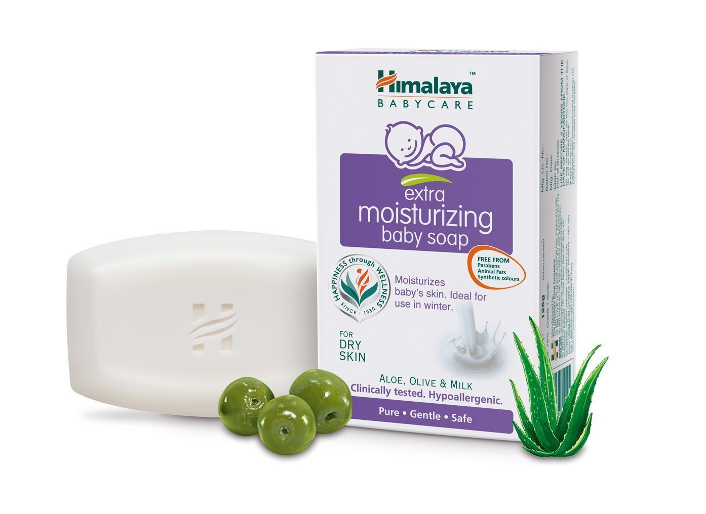 Himalaya Extra Moisturizing Baby Soap 125 g | Pack of 2 | No 1 Doctor prescribed brand | Aloe, Olive, Milk| Cleanses & Moisturizes baby’s skin Himalaya Extra Moisturizing Baby Soap 125 g | Pack of 2 | No 1 Doctor prescribed brand | Aloe, Olive, Milk| Cleanses & Moisturizes baby’s skin